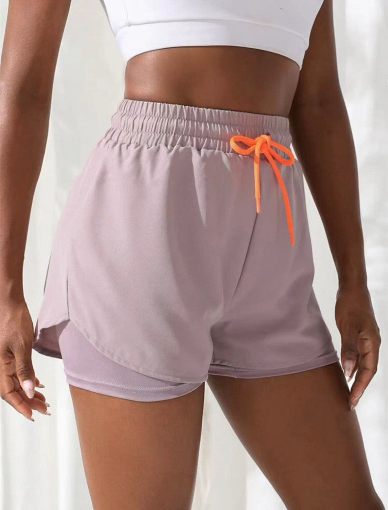 Short de Sport Femme 2-en-1 Mermaid Curve – Respirant, Séchage Rapide, Taille Cordon, Graphique Lettre - BLACKBEARD OUTDOOR INDUSTRIES
