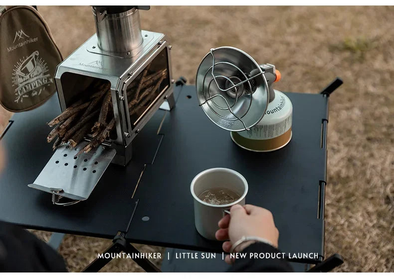 MOUNTAINHIKER Portable Mini Sun Gas Heating Stove Chauffage Gaz Portable Compact pour Camping et Activités Outdoor - BLACKBEARD OUTDOOR INDUSTRIES