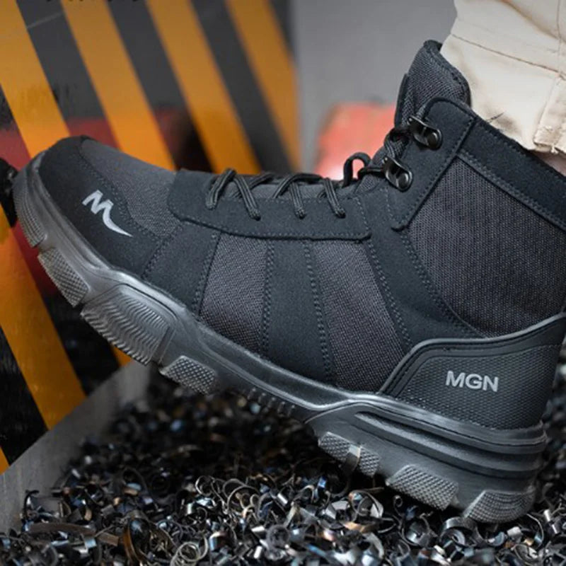 Bottes de Travail Indestructibles - Chaussures de Sécurité avec Embout en Acier, Résistantes aux Piqûres, Antidérapantes, pour Hommes et Femmes, Bottes Tactiques - BLACKBEARD OUTDOOR INDUSTRIES