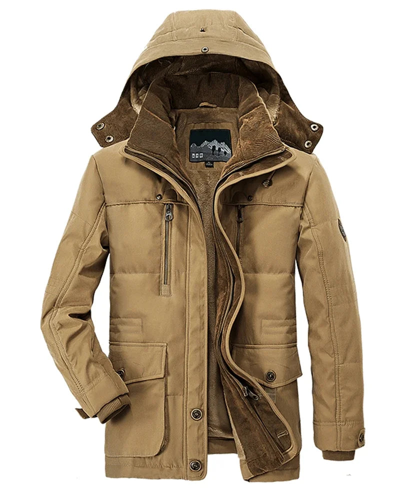 Parka Homme Hiver – Longue, Épaissie, Élégante et Ultra Chaude – Jusqu’à -30°C – Taille jusqu’au 7XL - BLACKBEARD OUTDOOR INDUSTRIES