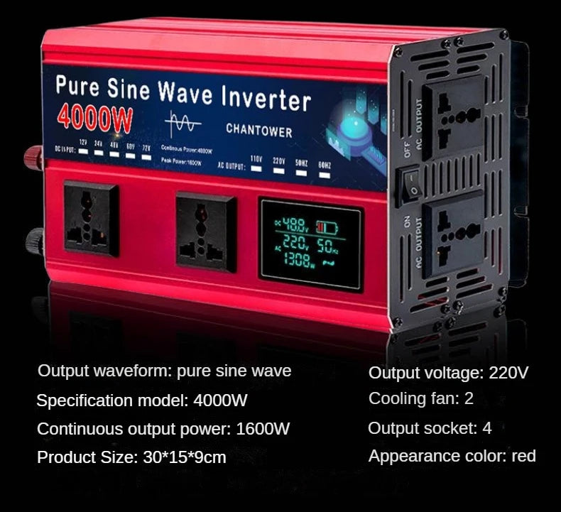 Onduleur Pur Sinus 5500W / 5000W – DC 12V/24V/48V/60V/72V à AC 110V/220V - BLACKBEARD OUTDOOR INDUSTRIES