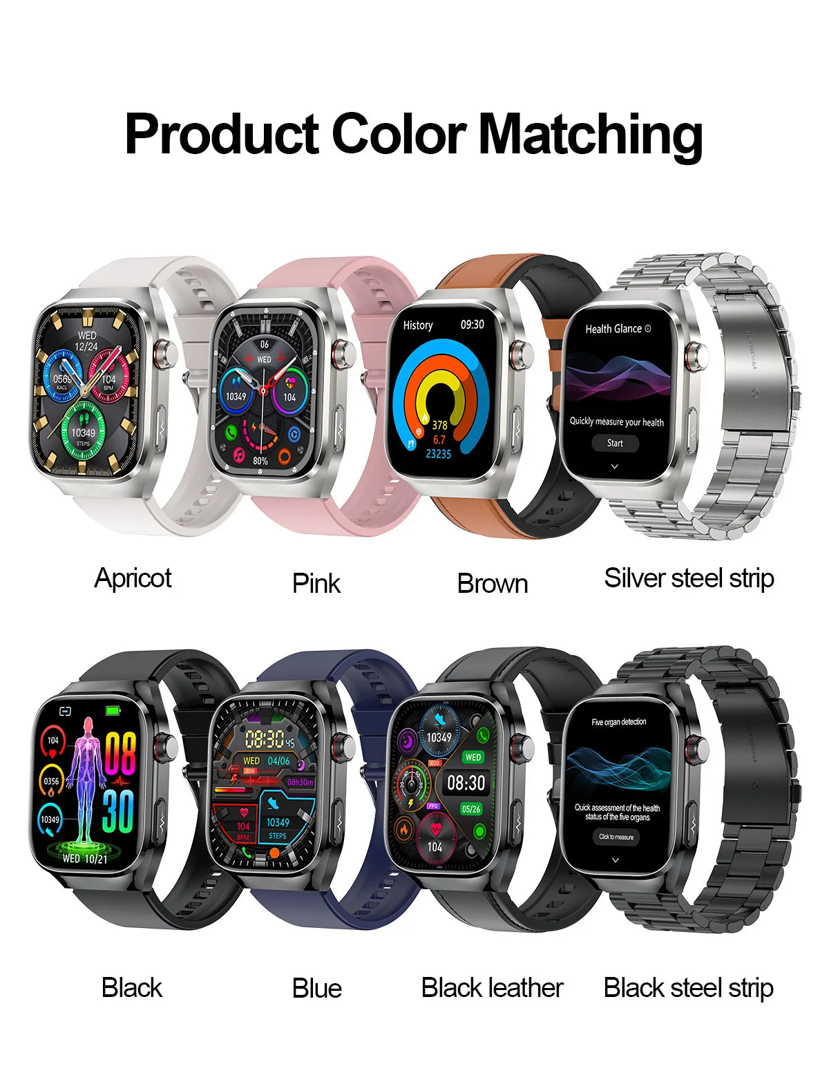 Montre Connectée Homme 2025 – Suivi Santé Avancé ECG+PPG – Surveillance Acide Urique & Lipides – Appels Bluetooth – Écran 2.04” AMOLED – Pour Android & iOS - BLACKBEARD OUTDOOR INDUSTRIES