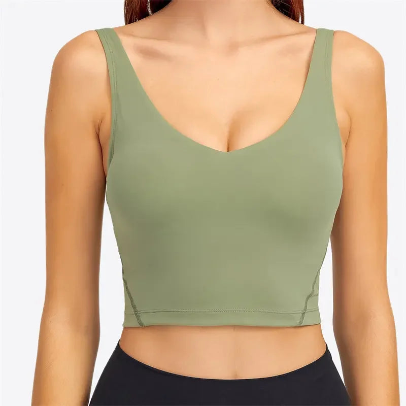 Débardeur NEPOAGYM PASSION avec Soutien-Gorge Intégré – Crop Top Longline avec Coussinets Amovibles pour Yoga et Gym - BLACKBEARD OUTDOOR INDUSTRIES
