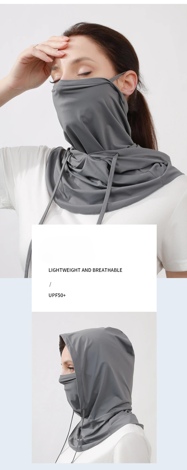 Balaclava Men Women Face Mask Sun/UV Protection Breathable Long Neck Covers Ma boutique