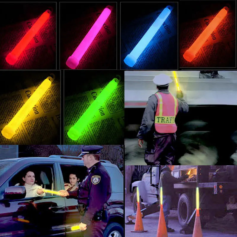 Lot de 10 Bâtons Lumineux Fluorescents avec Crochet – 6 pouces (15 cm) - BLACKBEARD OUTDOOR INDUSTRIES