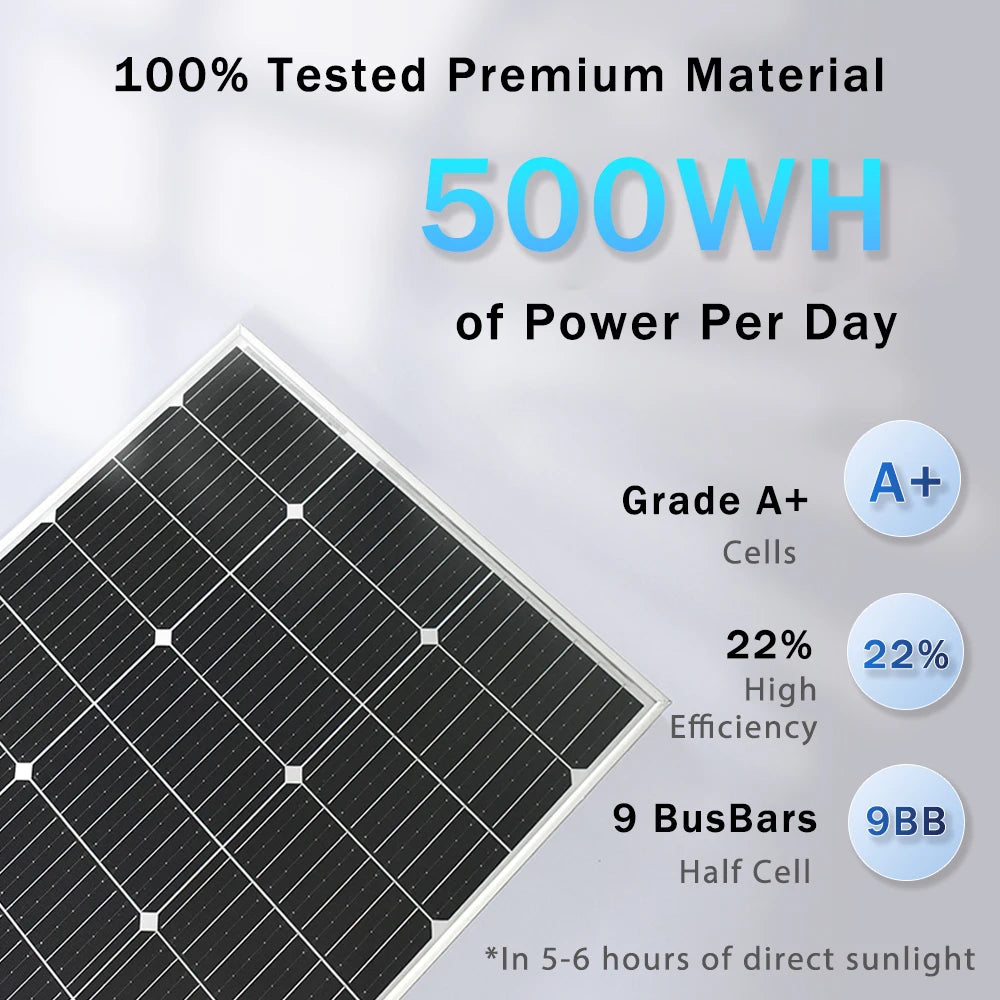 Panneau Solaire Rigide 100W Monocristallin 18V pour Batterie 12V/24V – JINGYANGPV - BLACKBEARD OUTDOOR INDUSTRIES