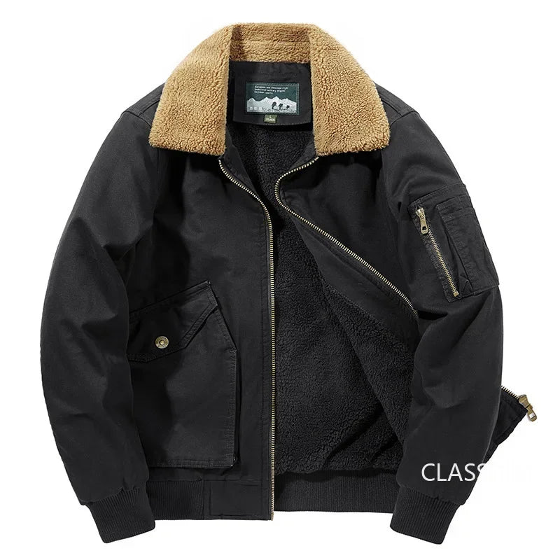 Veste Bomber Homme Hiver Chaude Parka Courte | Doublure Polaire | Coupe Slim | Taille jusquâau 5XL - BLACKBEARD OUTDOOR INDUSTRIES