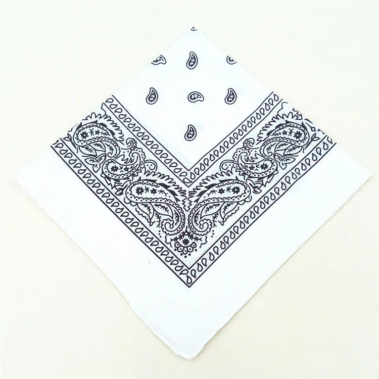 Bandana Carré Hip Hop en Coton – 54x54 cm, Imprimé Paisley - BLACKBEARD OUTDOOR INDUSTRIES