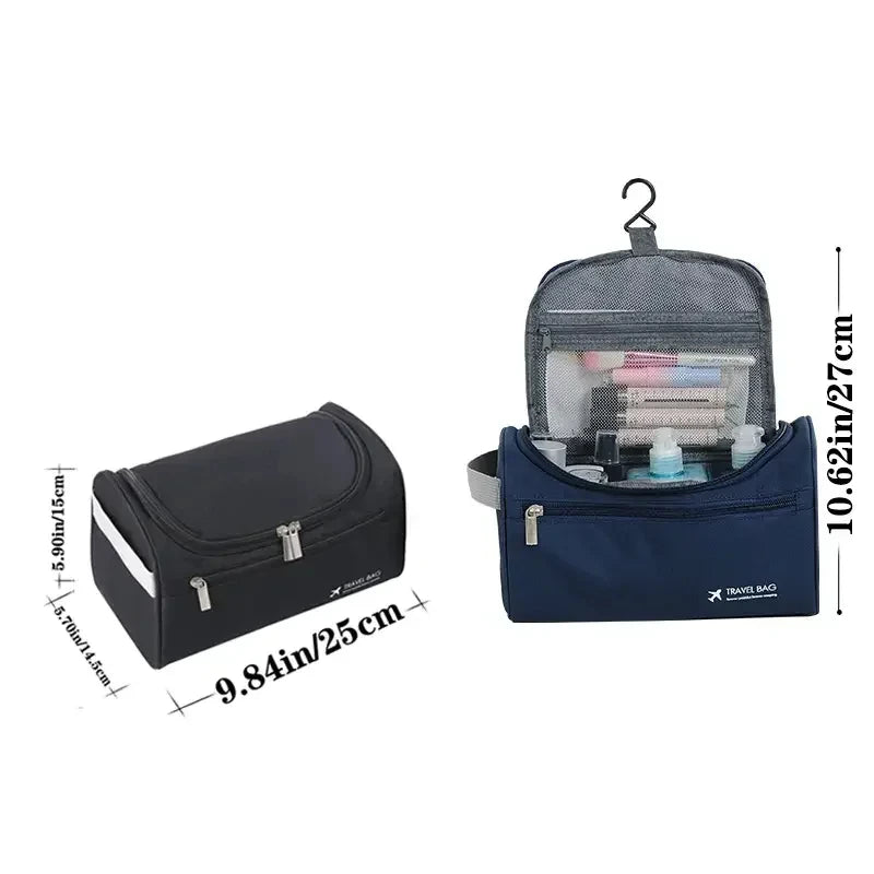 Trousse de Toilette en Cuir PU ou Toile – Grande Capacité & Accroche Murale | Unisexe, Idéale pour les Voyages - BLACKBEARD OUTDOOR INDUSTRIES