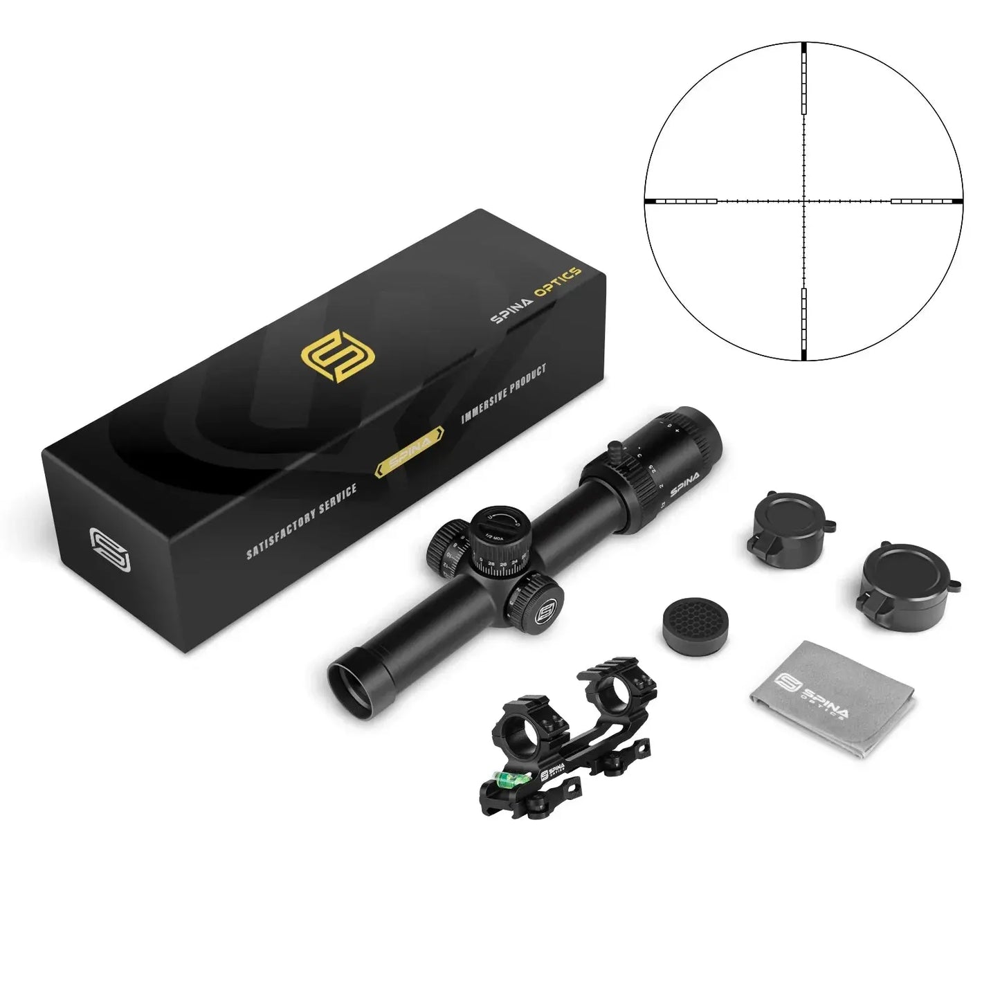 SPINA OPTICS WolfChase LPVO 1.2-6x24 FFP/SFP - Lunette de Tir pour Fusil, Viseur à Point Rouge, Optique de Chasse et CQB Ma boutique