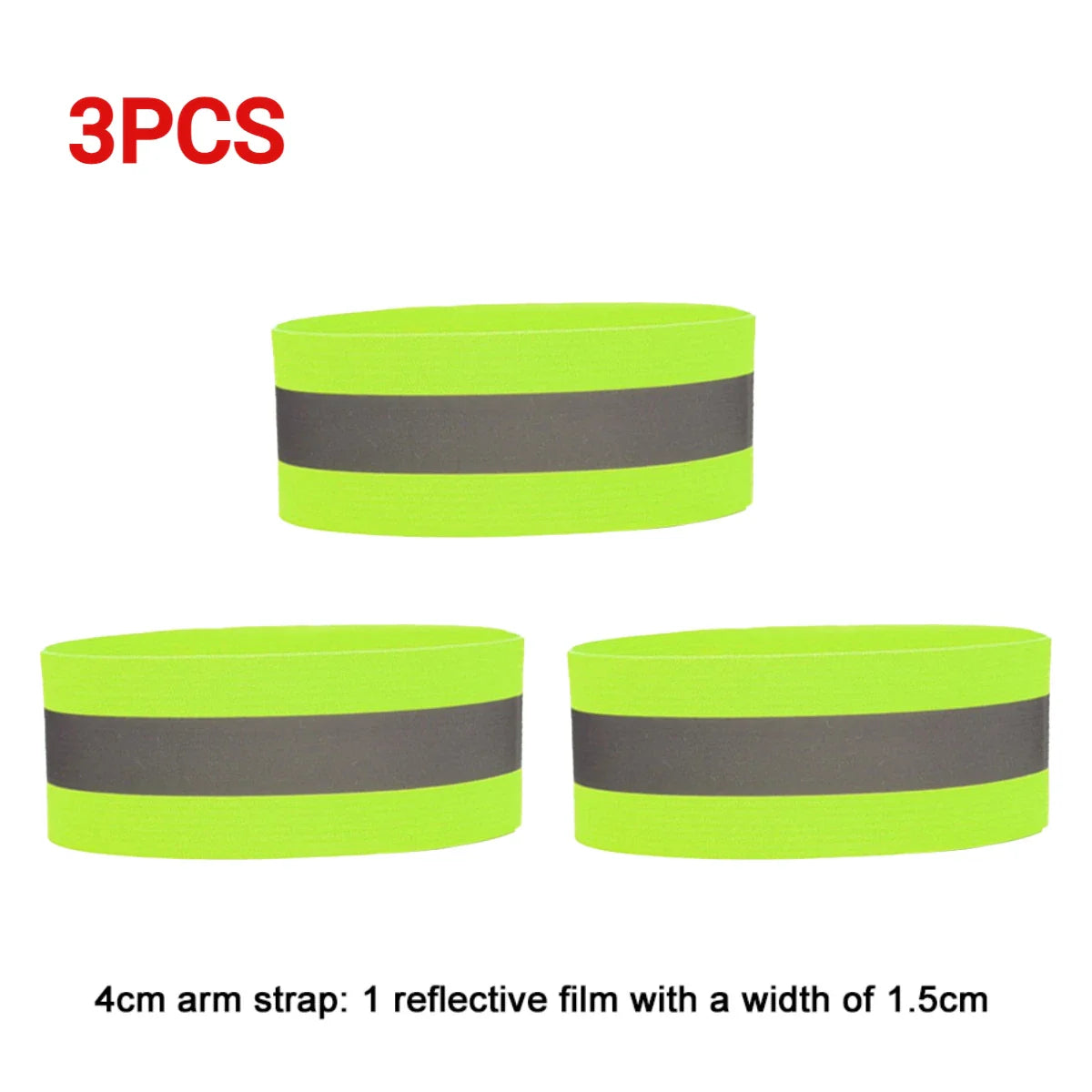 Bandes Réfléchissantes Élastiques - Armbands, Bracelets, Bandes de Cheville et Jambes, Haute Visibilité pour Sécurité Nocturne (Course, Cyclisme, Marche) - BLACKBEARD OUTDOOR INDUSTRIES