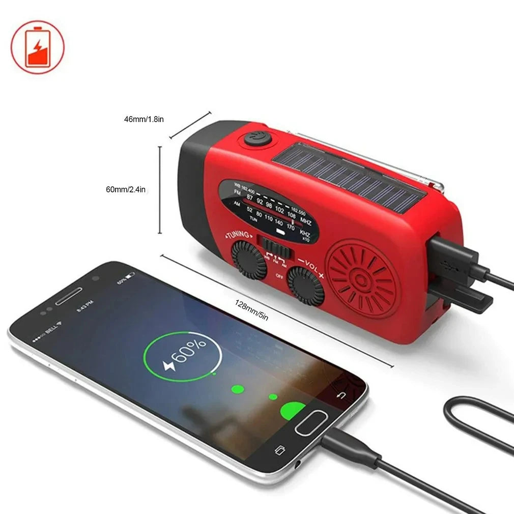 Radio d’Urgence Solaire & Dynamo – Lampe LED, Power Bank 2000 mAh, AM/FM – Spécial Outdoor & Camping - BLACKBEARD OUTDOOR INDUSTRIES