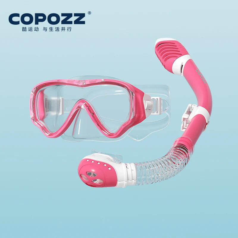 COPOZZ Masque de Plongée Enfant 4–15 ans – Masque Intégral HD Anti-Buée avec Tuba Amovible - BLACKBEARD OUTDOOR INDUSTRIES
