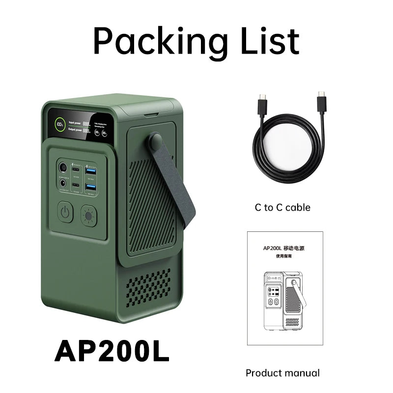 Station d’Énergie Portable DC 200W (60 000mAh – 192Wh) | Modèle AP200L - BLACKBEARD OUTDOOR INDUSTRIES