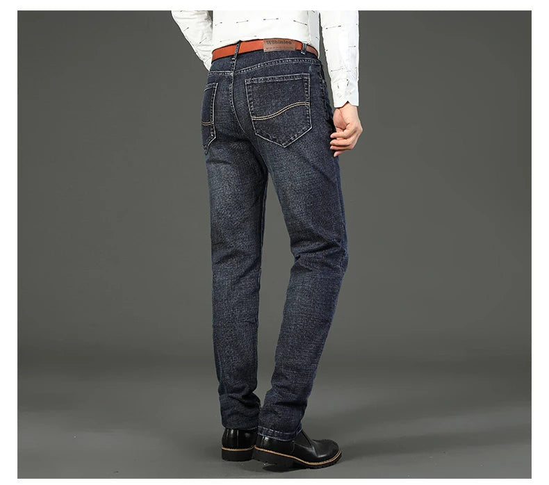 Jeans Business Homme – Coupe Droite Stretch, Bleu/Noir, Denim Classique BLACKBEARD OUTDOOR INDUSTRIES