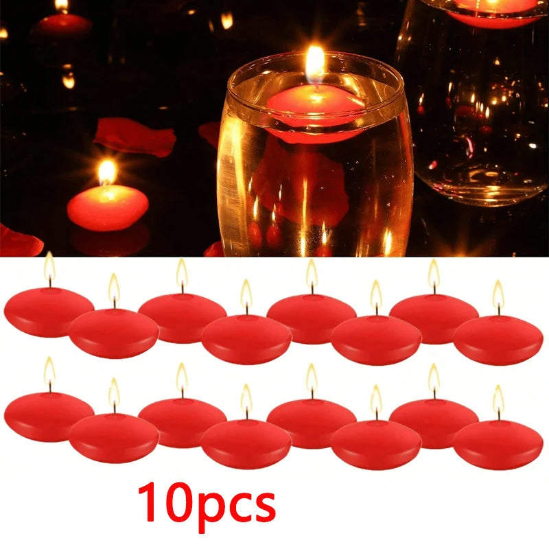 Bougies Flottantes Sans Parfum – 6/10/16 Pièces | Bougies Décoratives pour Saint-Valentin, Mariage, Fête, Bain, Décoration Romantique - BLACKBEARD OUTDOOR INDUSTRIES
