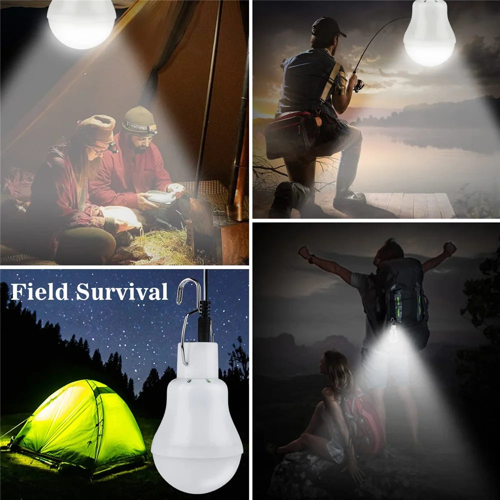 Lampe Solaire Portative à LED - Lampe Rechargeable pour Camping, Tente, Pêche Nocturne, Urgence et Énergie Solaire - BLACKBEARD OUTDOOR INDUSTRIES