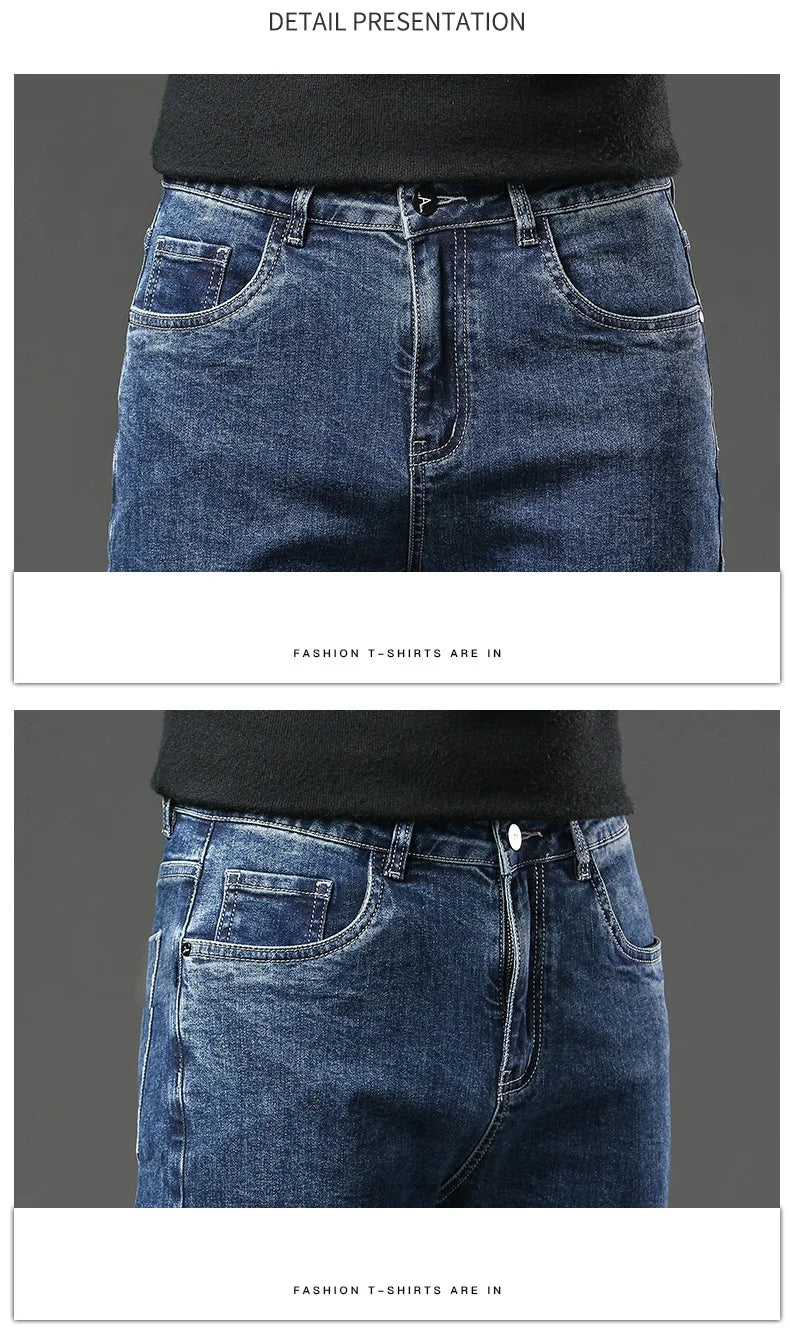 Jeans d'Hiver pour Homme - Coupe Slim Droite, Élastiques, Fleece Intérieur Chaud BLACKBEARD OUTDOOR INDUSTRIES