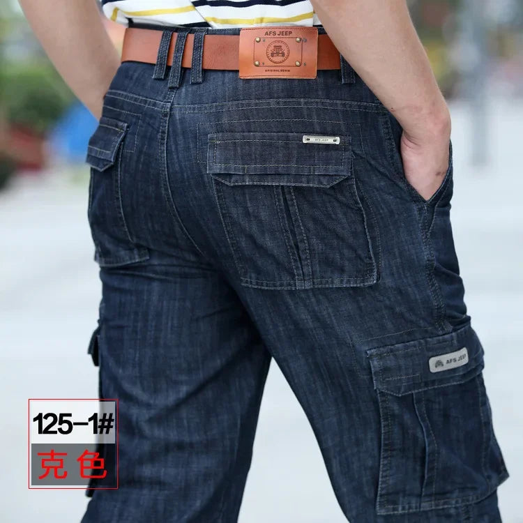 Cargo Jeans Homme Grande Taille 29-42 - Pantalon Tactique Décontracté avec Poches, Style Militaire BLACKBEARD OUTDOOR INDUSTRIES