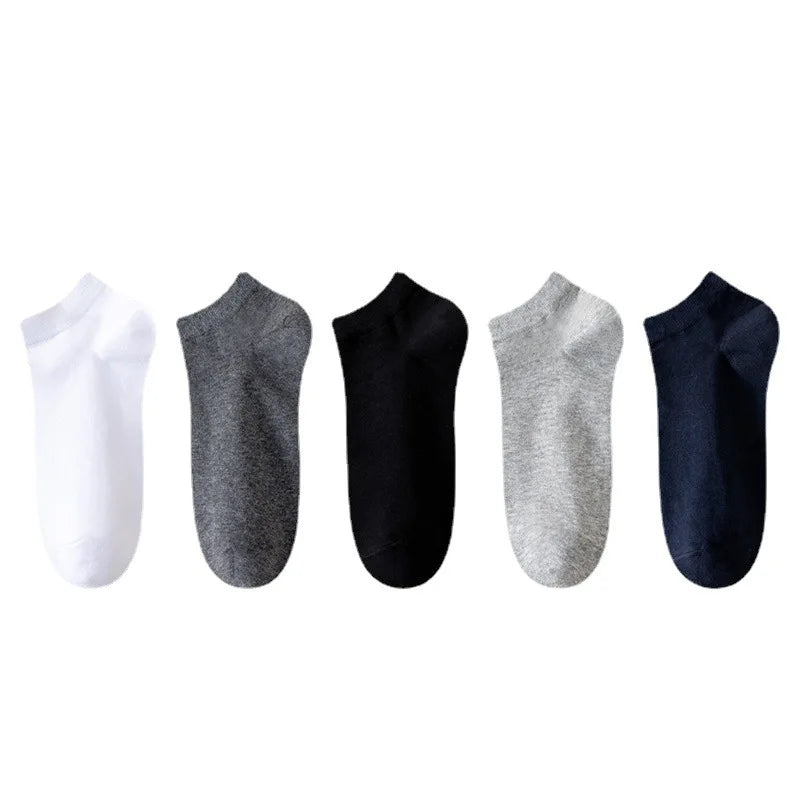 5 Paires de Chaussettes Basses pour Hommes – Coton, Couleur Unie (Noir/Blanc) BLACKBEARD OUTDOOR INDUSTRIES