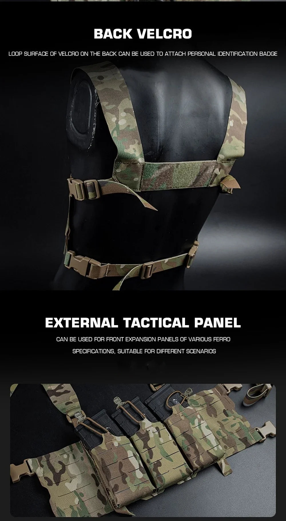 FCPC Chest Rig Mini Harness – Harnais H Style Ferro Ma boutique