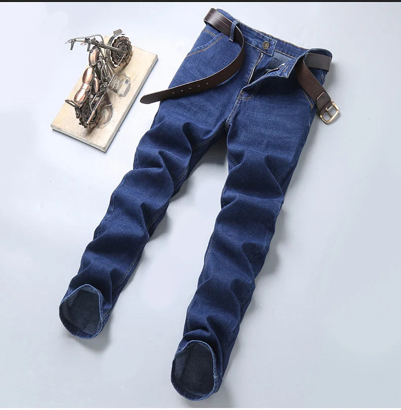 Jean Homme Fashion Business – Jean Slim Stretch Classique, Pantalon Casual – Denim Noir et Bleu BLACKBEARD OUTDOOR INDUSTRIES