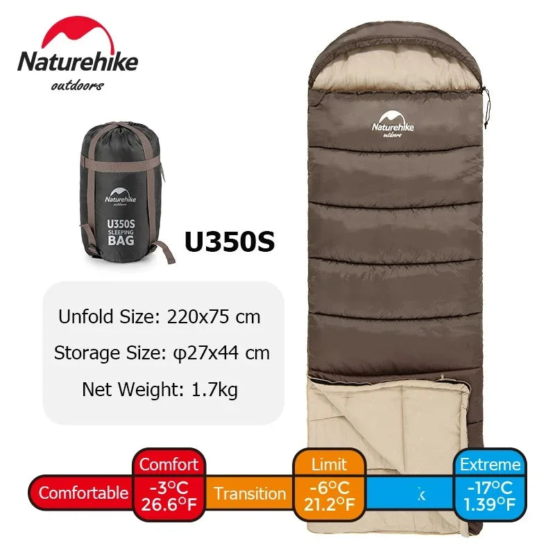 Naturehike Sac de Couchage Ultraléger Imperméable – Couette en Coton Portable Type Envelope - BLACKBEARD OUTDOOR INDUSTRIES