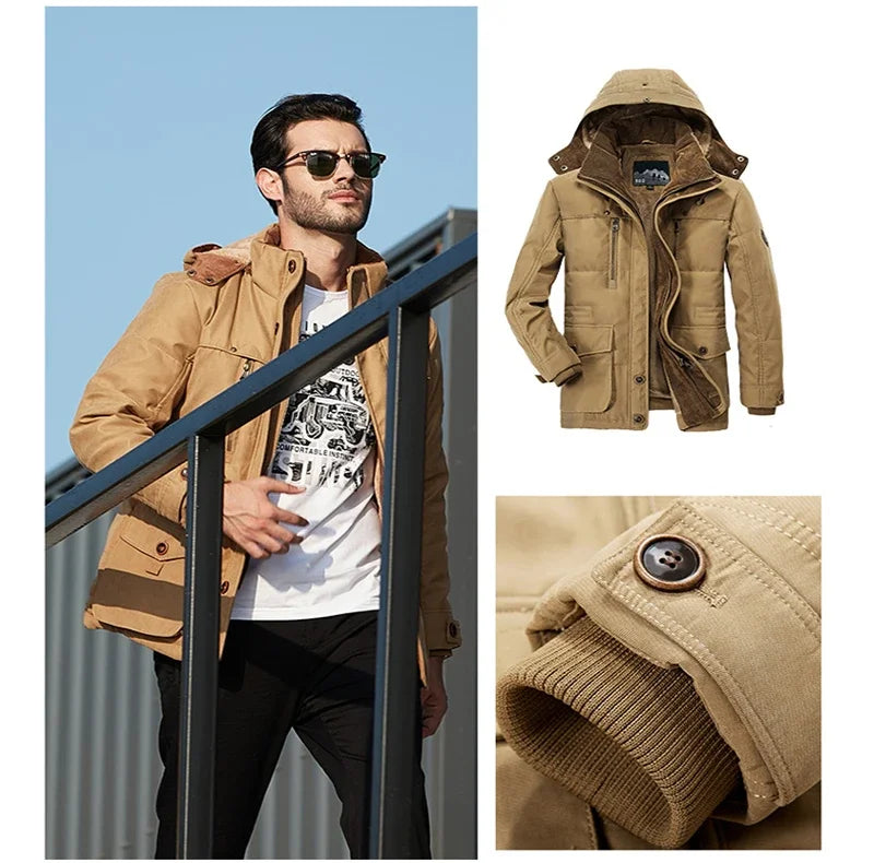 Parka Homme Hiver – Longue, Épaissie, Élégante et Ultra Chaude – Jusqu’à -30°C – Taille jusqu’au 7XL - BLACKBEARD OUTDOOR INDUSTRIES