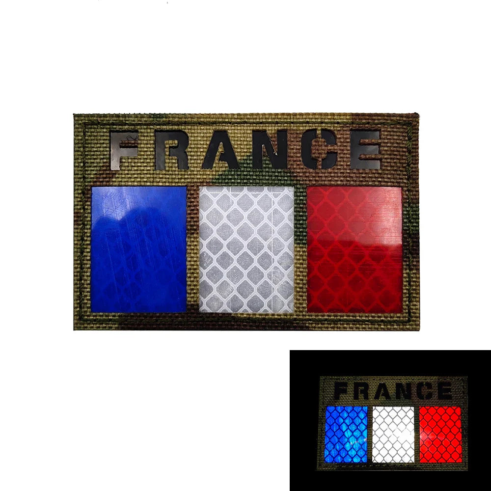 Patch Tactique France GIGN Infrared – Brodé avec Drapeau et Effet Réfléchissant IR - BLACKBEARD OUTDOOR INDUSTRIES