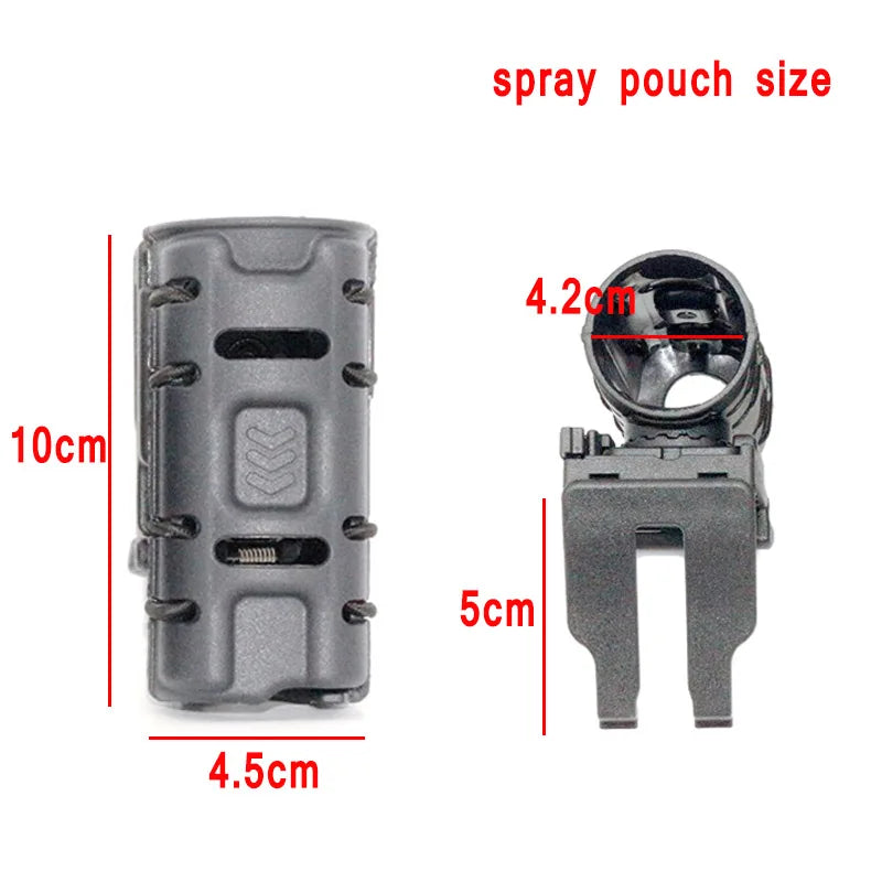 Holder Multifonction Molle pour Spray, Lampe de Poche et Baton - Rotation à 360° - Clip de Ceinture Police - Outil de Défense Personnel BLACKBEARD OUTDOOR INDUSTRIES
