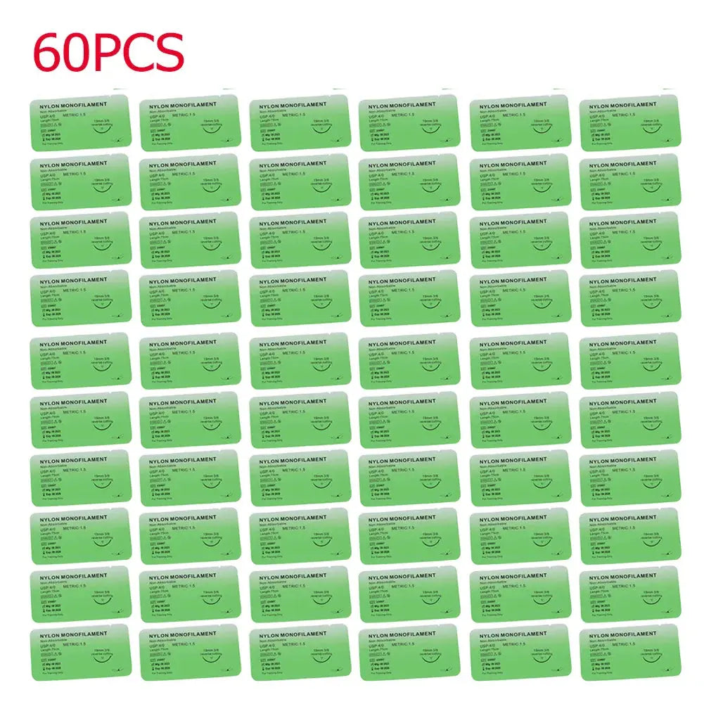 Kit de Sutures Médicales 4/0 – 10 à 100 pièces | Fils Monofilaments Nylon, Soie, Polypropylène, Polyester pour Exercices de Suture Ma boutique
