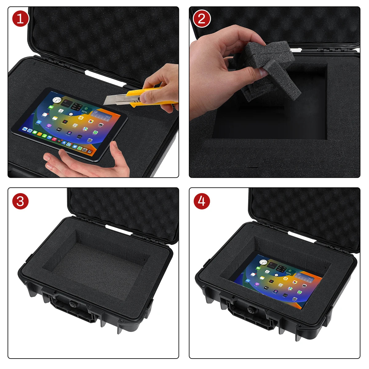 Mallette de Rangement Rigide Étanche avec Mousse Pré-Découpée – 9 Tailles Disponibles - BLACKBEARD OUTDOOR INDUSTRIES