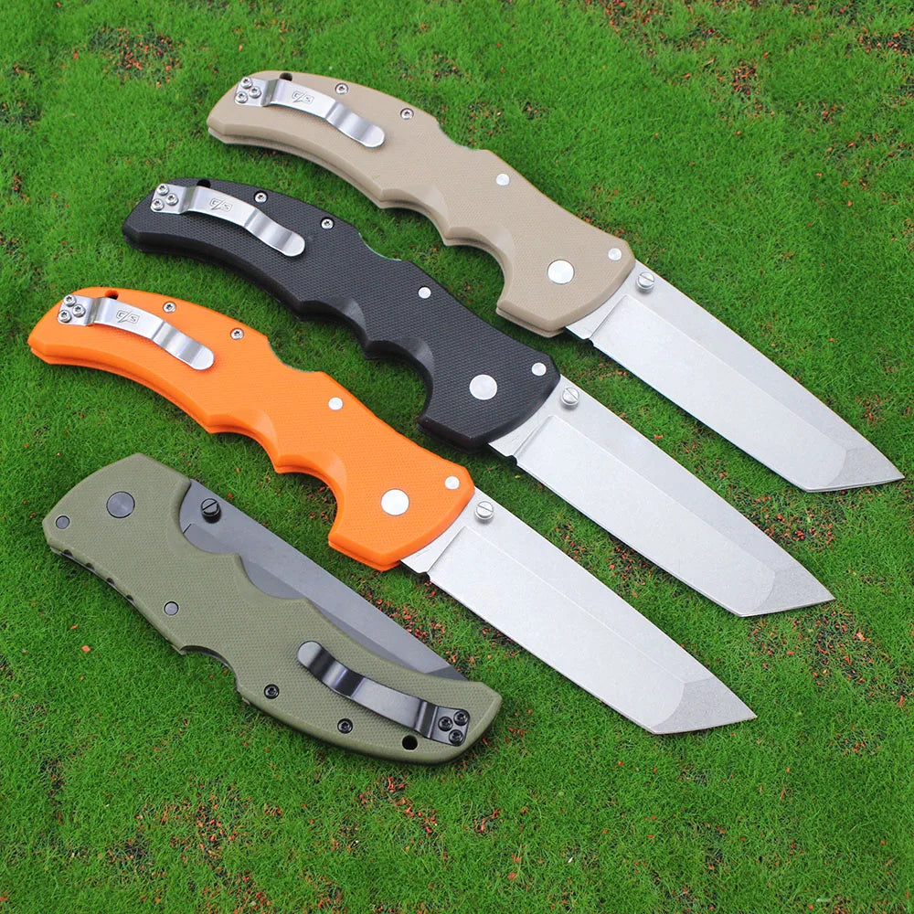 Cold RECON 1 Couteau Pliant Tactique Militaire en Acier AUS10A – Tanto, Combat, Chasse, Survie - BLACKBEARD OUTDOOR INDUSTRIES