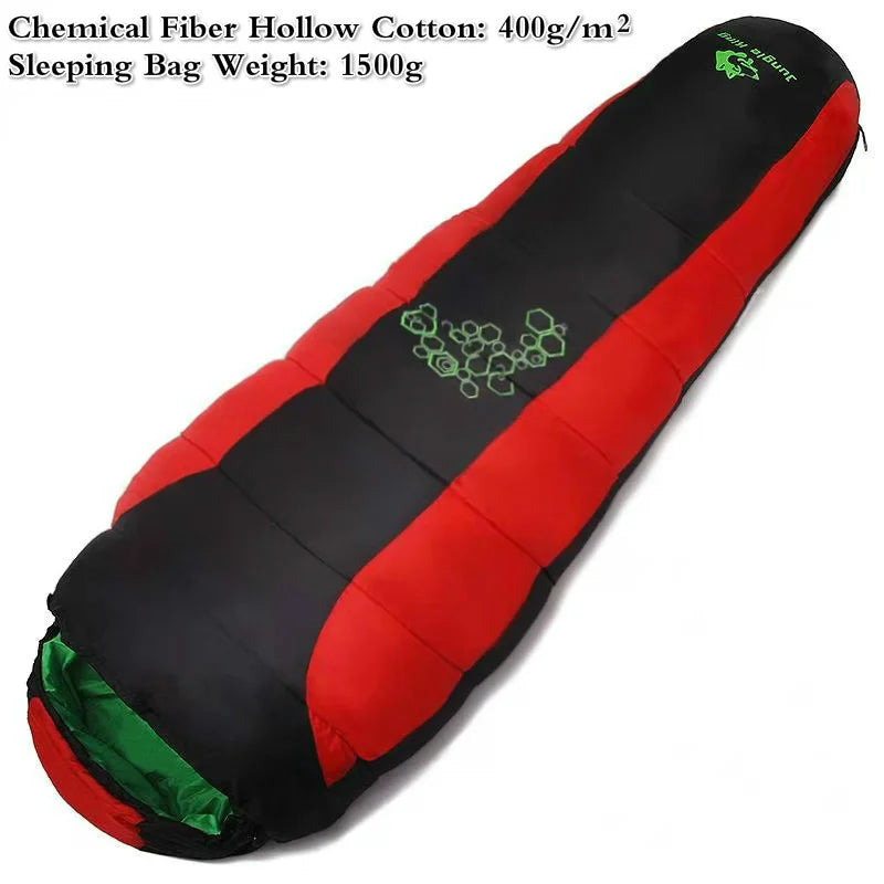 Jungle King CY0901 Sac de Couchage en Coton Épais à Quatre Trous – Sac de Couchage Thermique Hiver pour Camping et Voyage - BLACKBEARD OUTDOOR INDUSTRIES