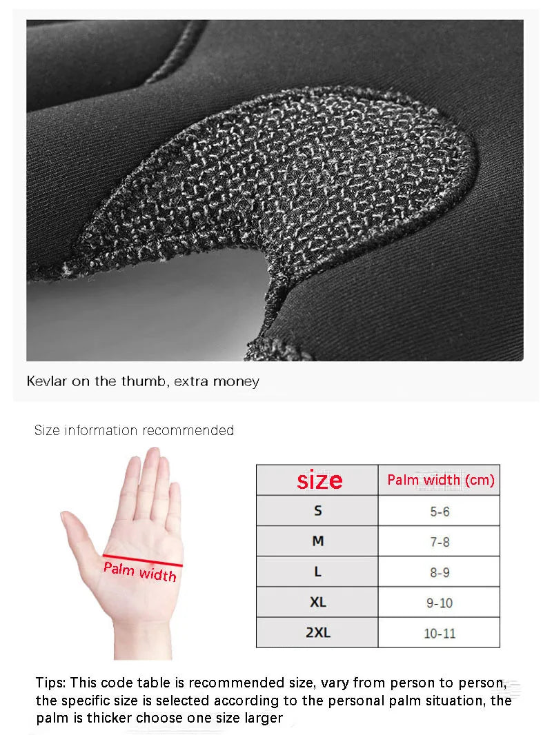 3mm/5mm gants de plongée kevlar YTYIN Ma boutique