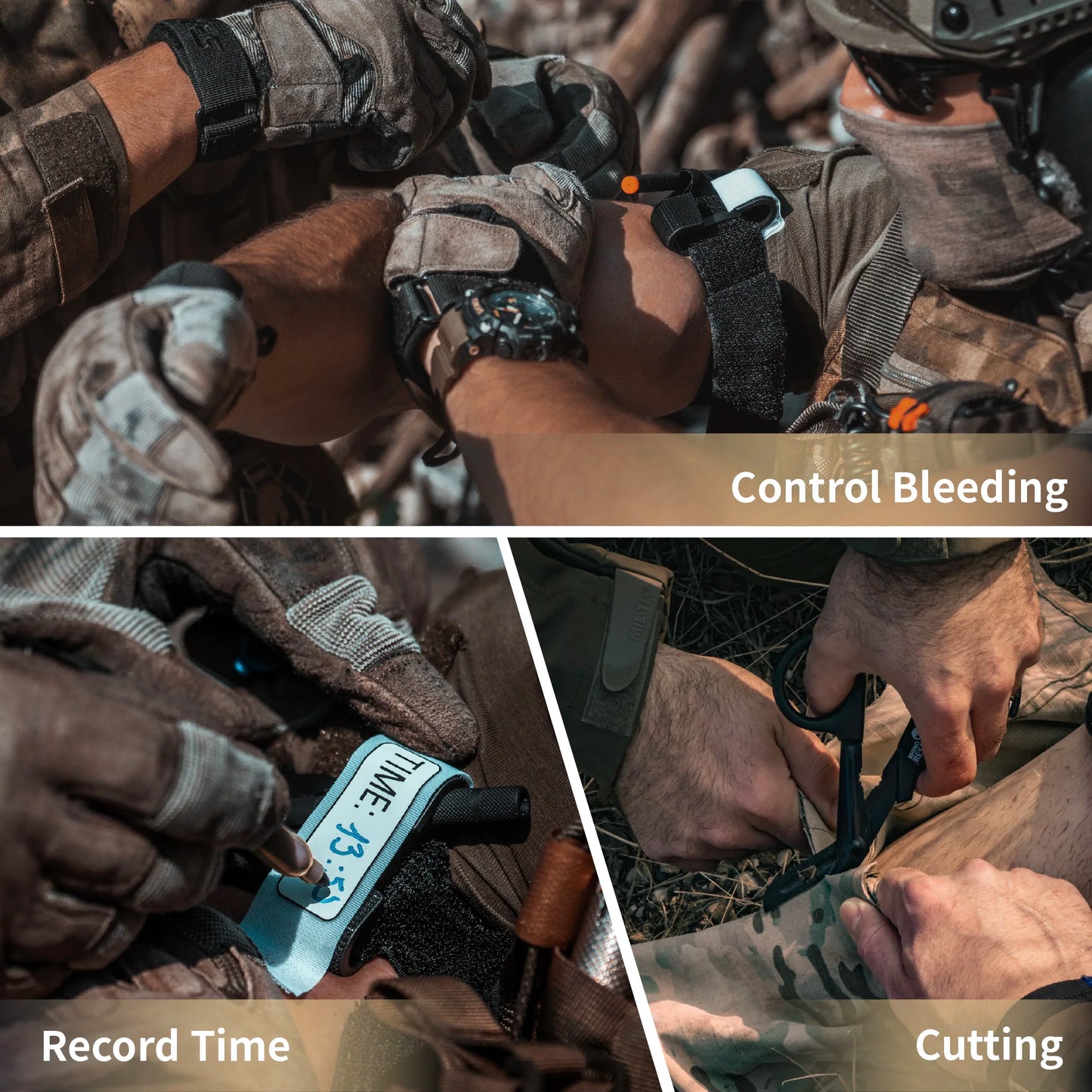 RHINO RESCUE - Housse de Tourniquet avec Tourniquet Métallique, Ciseaux et Support MOLLE pour Premiers Secours, Idéal pour Camping et Tactiques - BLACKBEARD OUTDOOR INDUSTRIES