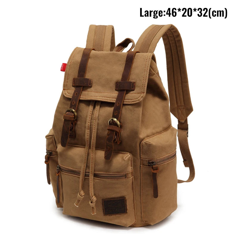 MARKROYAL Sac à Dos Vintage en Toile – Grand Format 36–55L | Compatible PC 14’’ | Unisexe - BLACKBEARD OUTDOOR INDUSTRIES