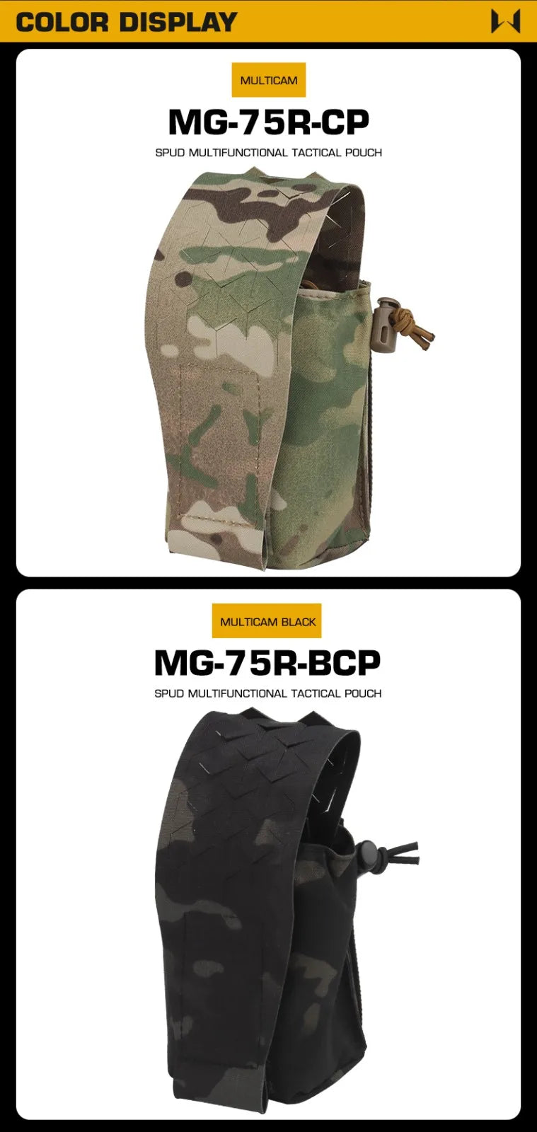 Poche de Rangement Multifonction SPUD Molle pour Radio, Accessoires d'Équipement Tactique, Poche Magasin 5.56mm et 7.62mm - POSEIDON DEFENSE BLACKBEARD OUTDOOR INDUSTRIES