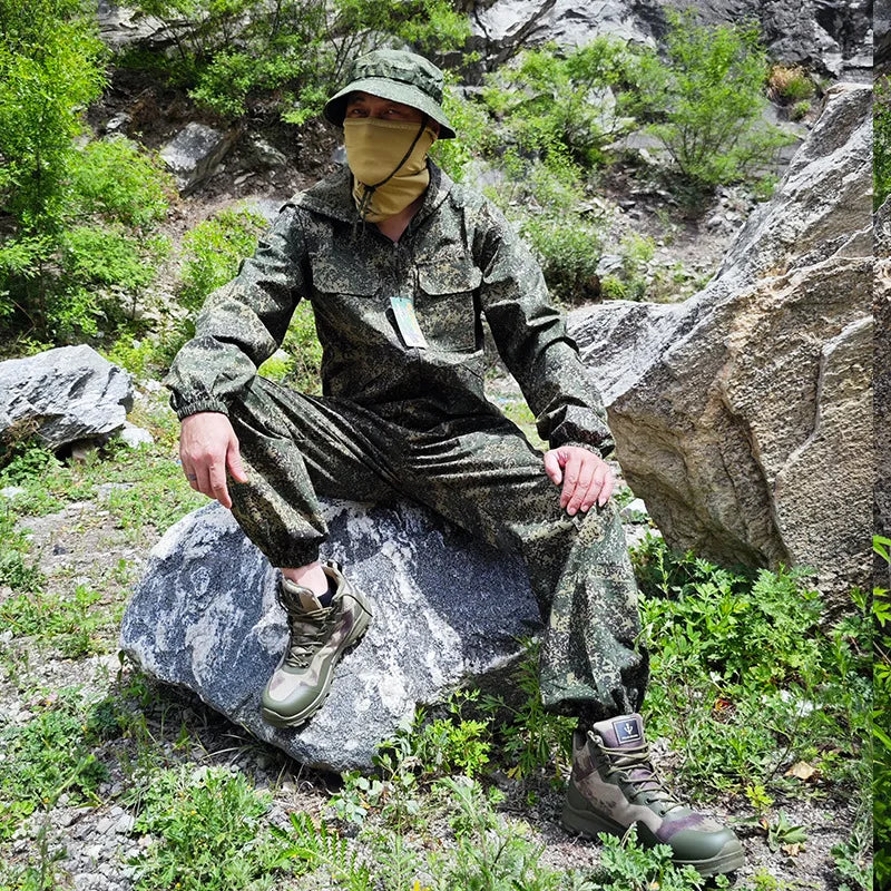 Tenue Camouflage Tactique Été – ATFG EMR White/Yellow Flower – Veste & Pantalon - BLACKBEARD OUTDOOR INDUSTRIES