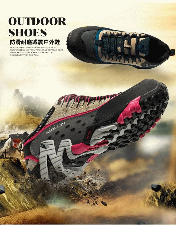 Chaussures de Randonnée Imperméables – Trekking Outdoor Unisexe | Printemps & Mi-saison | Cuir Véritable - BLACKBEARD OUTDOOR INDUSTRIES