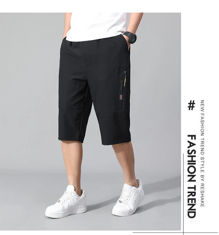 Short Cargo Homme - Poches Zippées, Taille Élastique, Coton Respirant, Style Décontracté Été Ma boutique