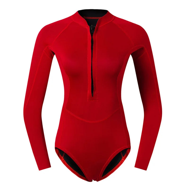Combinaison Femme Néoprène 2 mm – Manches Longues Rose, Surf, Plongée, Snorkeling - BLACKBEARD OUTDOOR INDUSTRIES