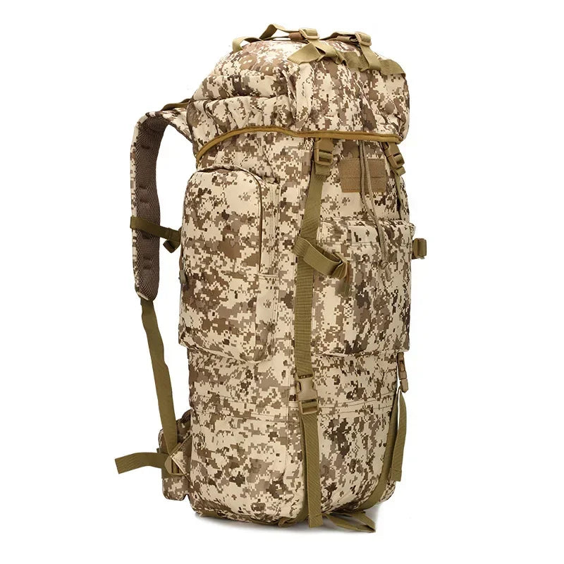 Sac à Dos de Randonnée 70L Imperméable avec Housse de Pluie – Grand Sac de Camping et Escalade - BLACKBEARD OUTDOOR INDUSTRIES