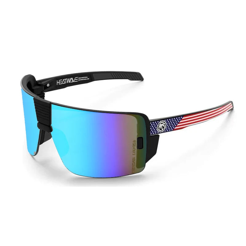 Lunettes de Soleil Sport AOZE Heat Wave – Unisexe – UV400 – Effet Miroir – Style Rectangulaire Oversize - BLACKBEARD OUTDOOR INDUSTRIES