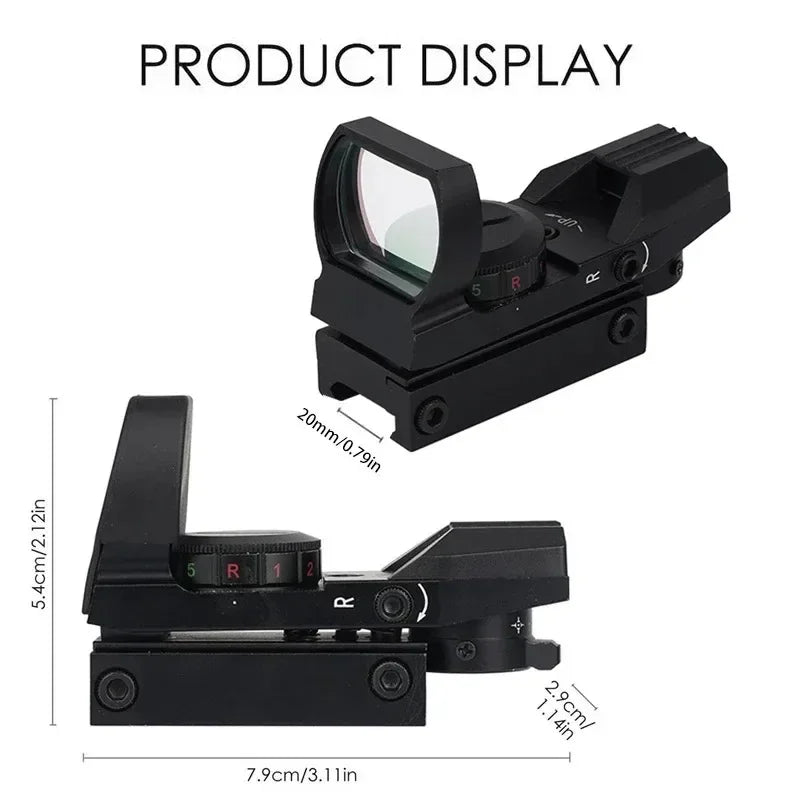 Viseur Reflex 1X40 HD101 Red Dot Sight — 4 Réticules Rouge/Vert pour Rail 11 mm ou 20 mm - BLACKBEARD OUTDOOR INDUSTRIES