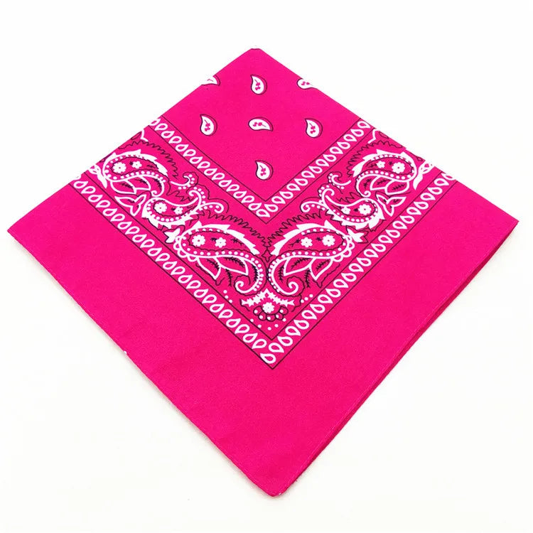 Bandana Carré Hip Hop en Coton – 54x54 cm, Imprimé Paisley - BLACKBEARD OUTDOOR INDUSTRIES
