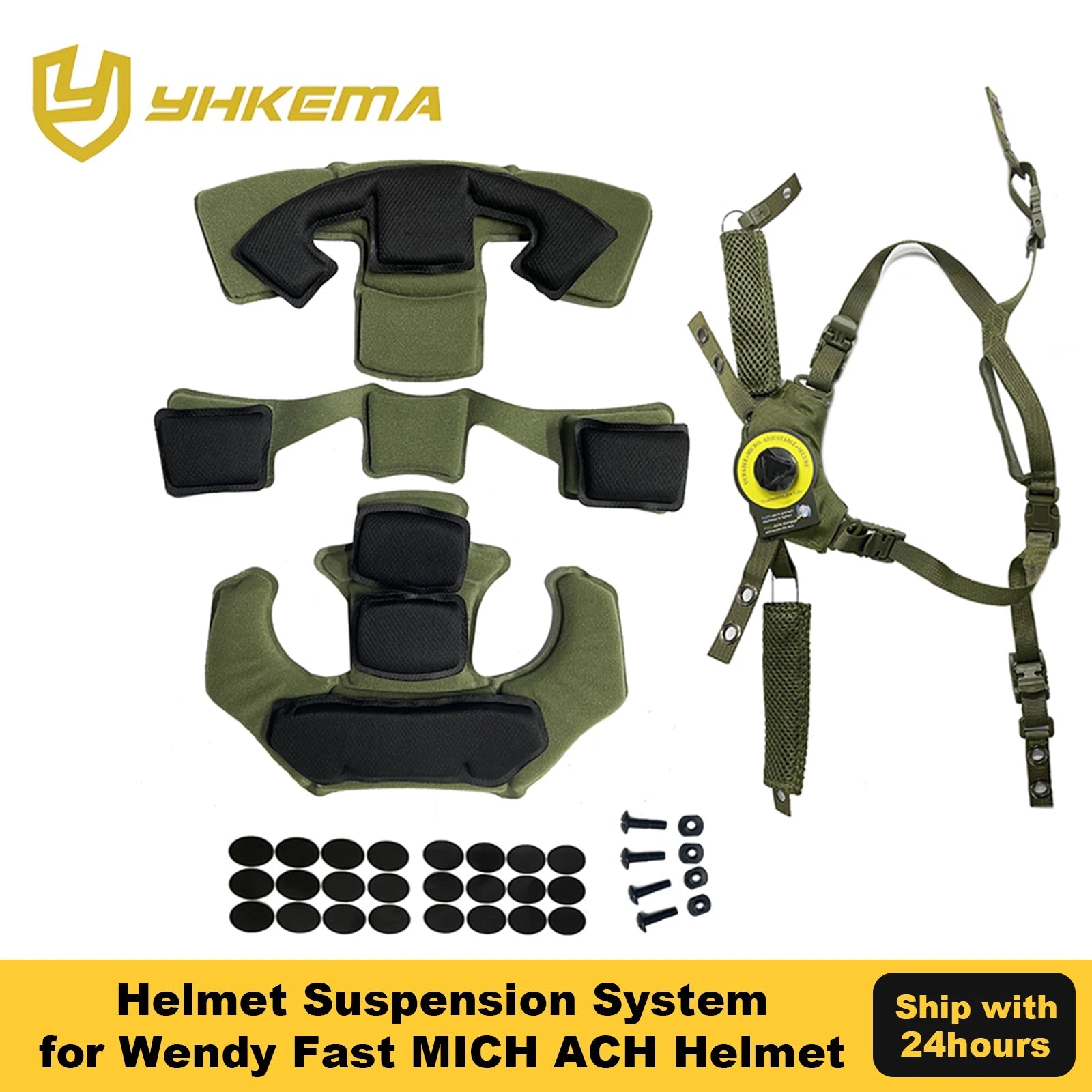 Système de Suspension & Coussinets Mémoire pour Casque Wendy, Fast MICH, ACH Ma boutique