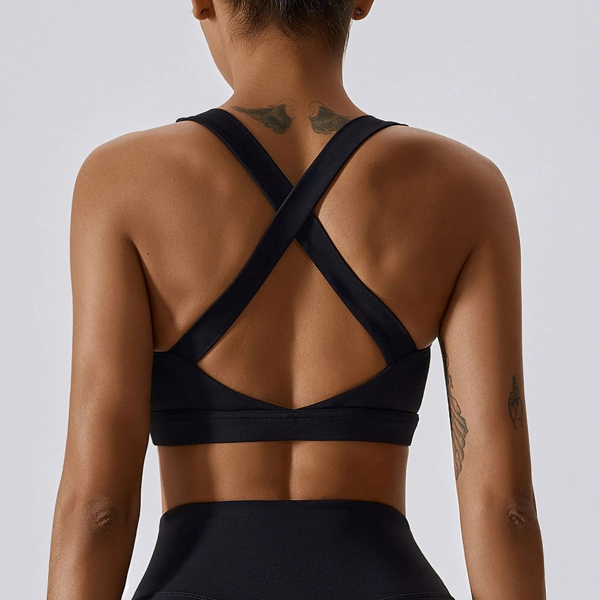 Mileegirl – Brassière de Sport Femme à Fort Maintien | Bretelles Larges & Dos Croisé | Yoga, Fitness, Running - BLACKBEARD OUTDOOR INDUSTRIES