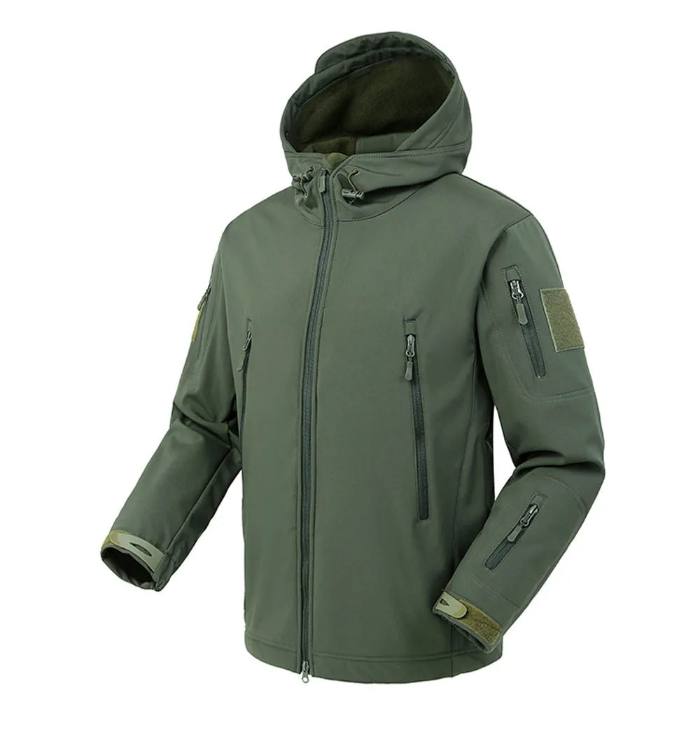 Veste Soft Shell Militaire Shark Skin – Veste Tactique Hommes, Coupe-Vent et Imperméable, Manteau Bomber à Capuche, Veste de Combat Armée pour Homme BLACKBEARD OUTDOOR INDUSTRIES