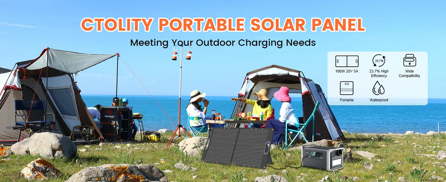 Dokio 100W Panneau Solaire Flexible et Pliant 18V avec Kit Contrôleur 12V – Idéal pour Camping, Voyage et VR - BLACKBEARD OUTDOOR INDUSTRIES